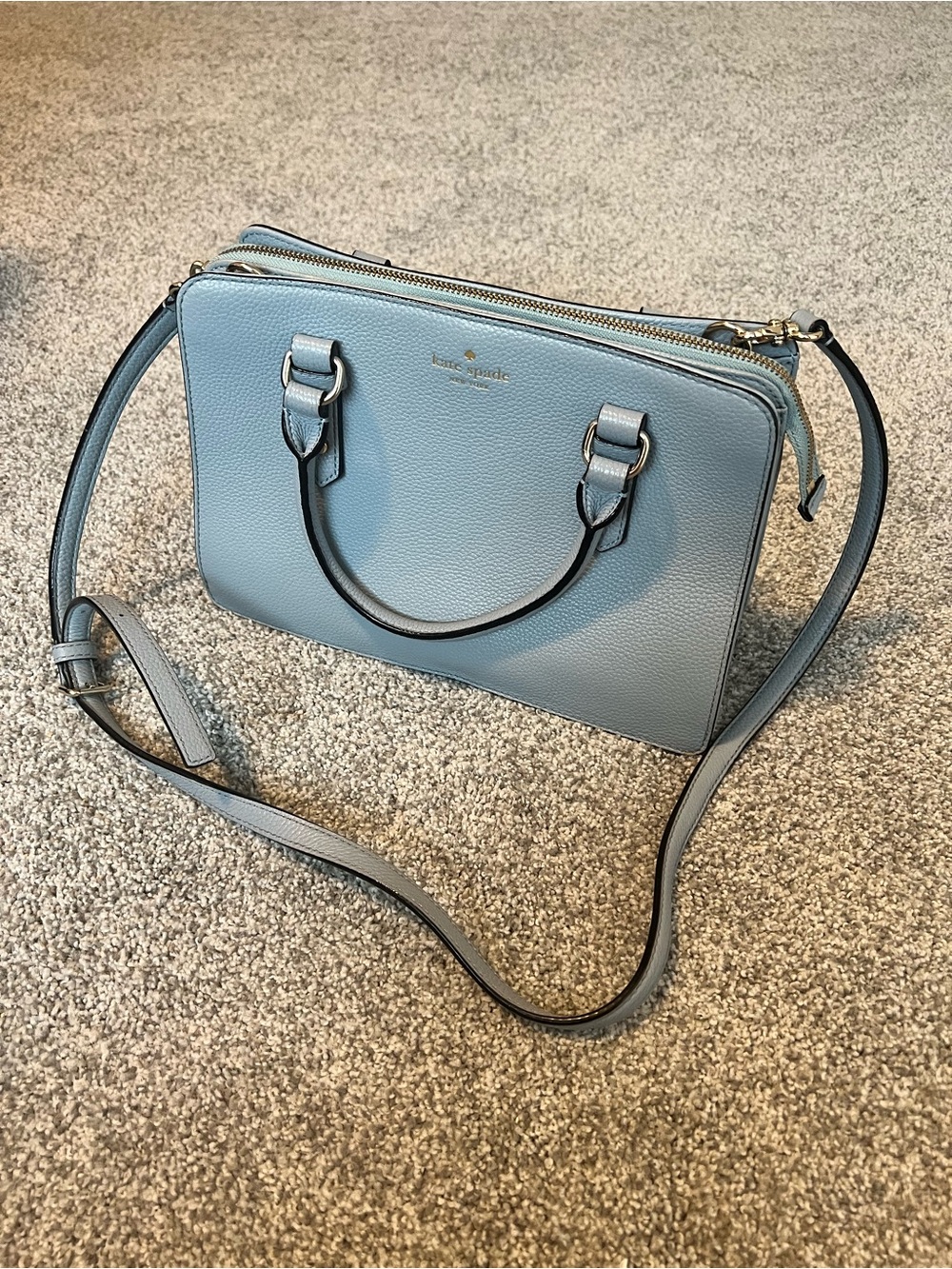 kate spade Powder Blue Leather Crossbody Satchel
